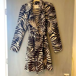 Lanvin ❤️ H&M  Duster Zebra print brown/silver s8